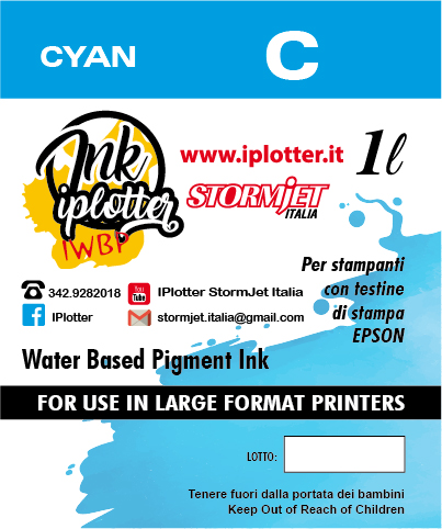 Inchiostro cyano base acqua pigmento - per testine di stampa EPSON