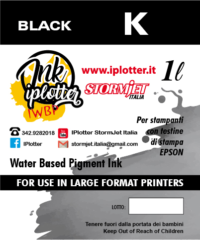 Pigmento nero a base d'acqua -Inchiostro compatibile per testine di stampa EPSON